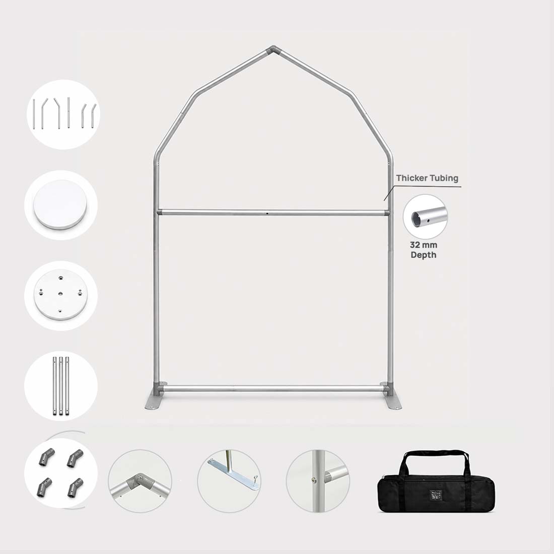 Support de maison en toile de fond