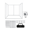 Fond de stand en tissu tendu sur mesure en forme de U 
