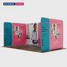 16.4x10 Magnetic Fabric Booth Wall with 7 Panels