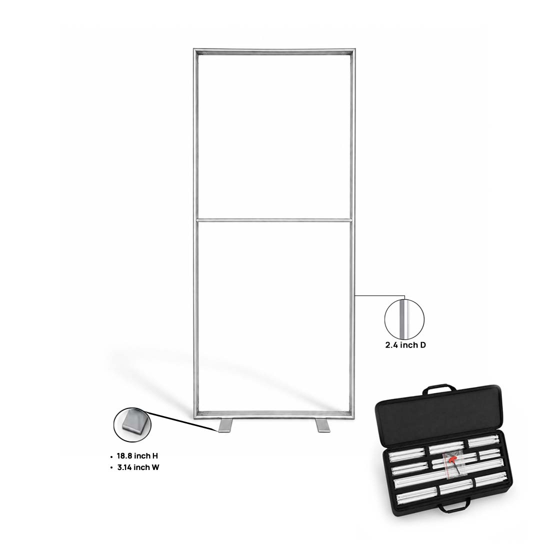 2.4" Depth SEG Fabric Display Frame – Aluminum Profile