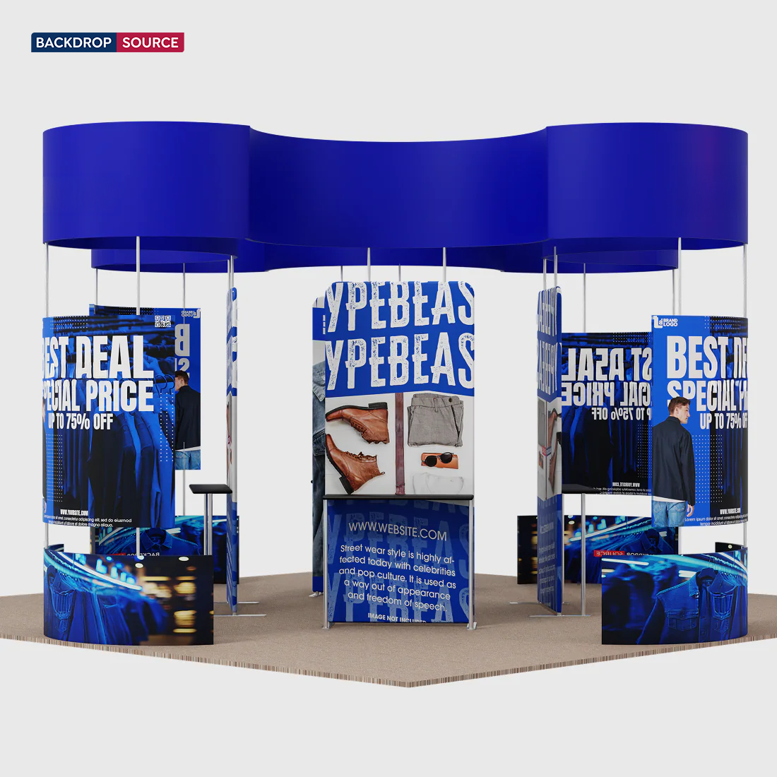 Modular Booth Kits 20ft x 20ft - Model 14