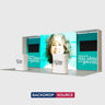 10x20 Backlit SEG Booth Kit with L-Arch Stands & 2 TV Walls
