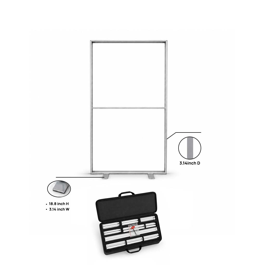 SEG Fabric Media Wall - 3.3ft W x 6.5ft H
