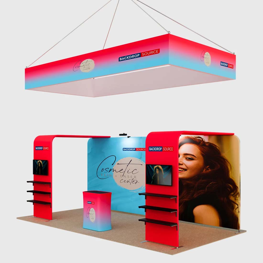 Portable Exhibit Display 10ft x 20ft - Model 15