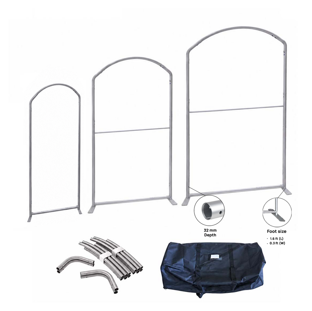 Portable Rampant Arch Fabric Exhibit Display