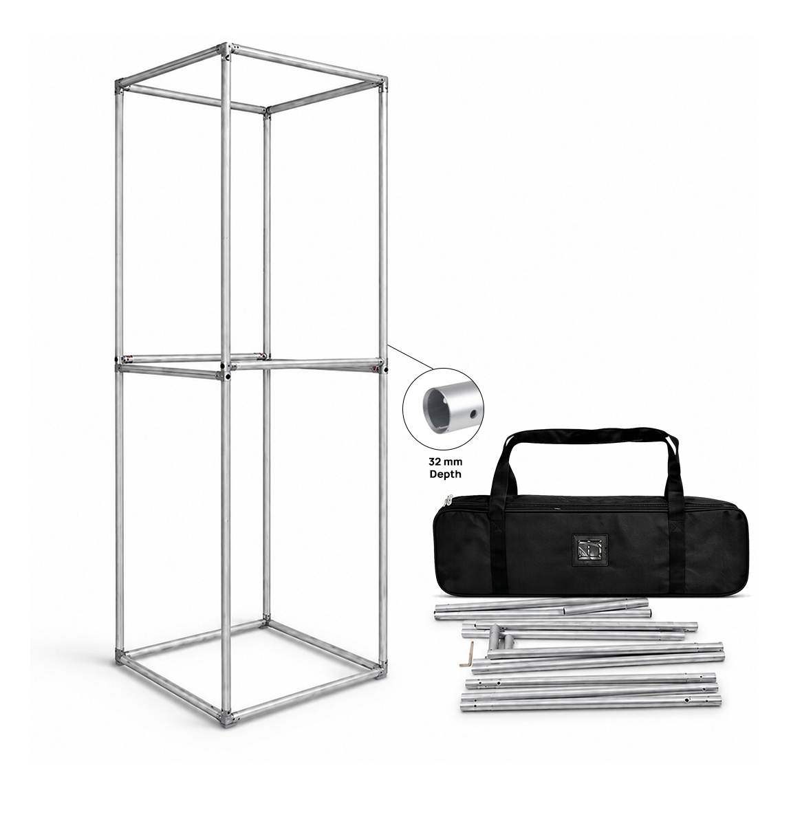 Tour d'affichage modulaire en tissu EZ Cubic 