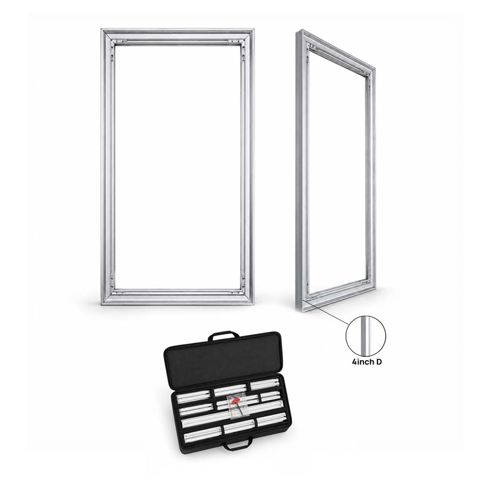 Wall-Mounted SEG Fabric display - 4" Depth