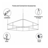 Rounded Square Quad Hanging Banner