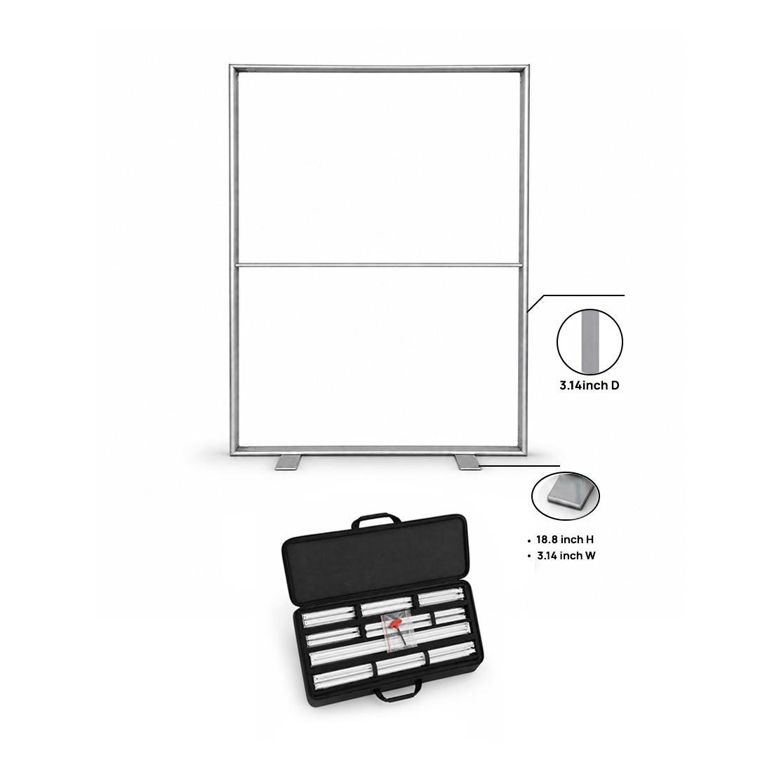 Panneau mural multimédia en tissu SEG - 122 cm (L) x 198 cm (H) 