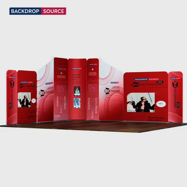 Magnetic Fabric Booth Display - Model 5 (13 x 13ft)