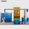 Modular Booth Kits 20ft x 20ft - Model 12