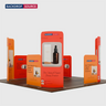 13x10 Magnetic Fabric Booth Wall with 8 Panels