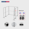 10x10 Magnetic Fabric Booth Wall with Modular Panels