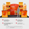 10x20 Booth Kit with Slanted Arches, Curved Walls & 2 Counters