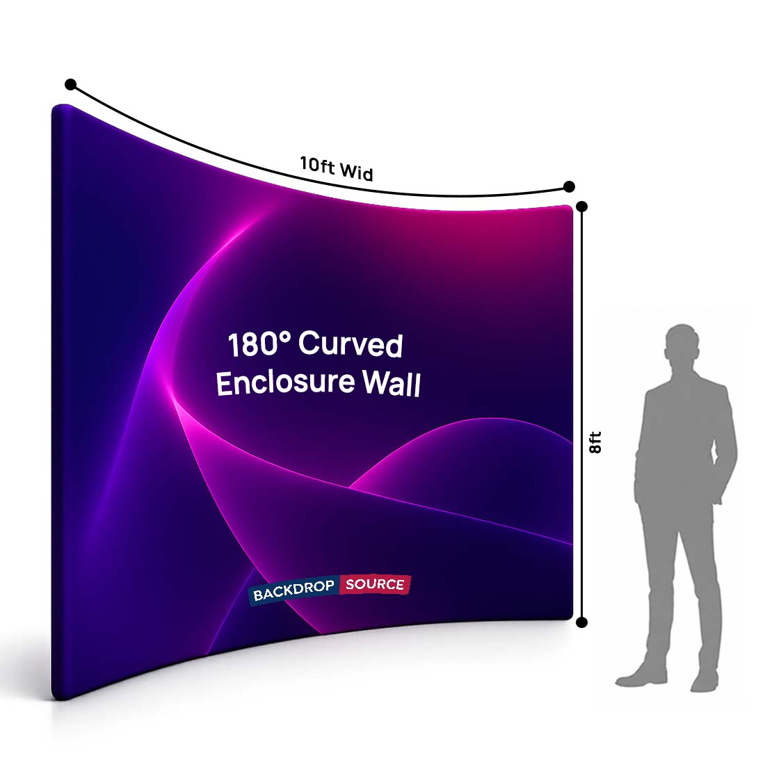Custom 180° Curved Enclosure Wall