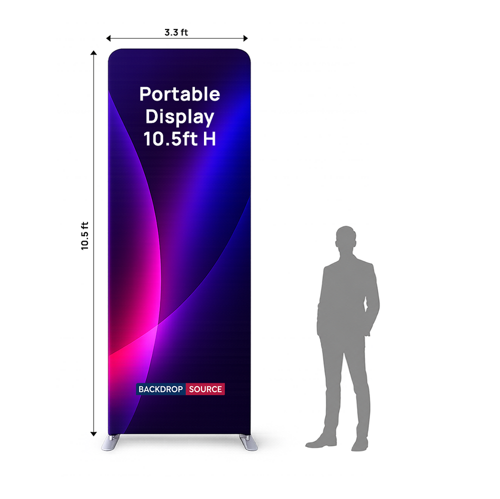 Portable 10.5ft High Fabric Exhibit Display