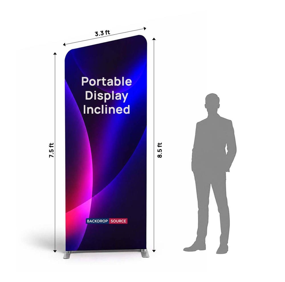 Portable Inclined Fabric Exhibit Display