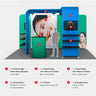 10x20 Magnetic Booth Kit with 2 L-Shape TV Shelf Towers & Counter