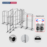 16.4x16.4 Magnetic Fabric Booth Wall with Curved & Slope Panels