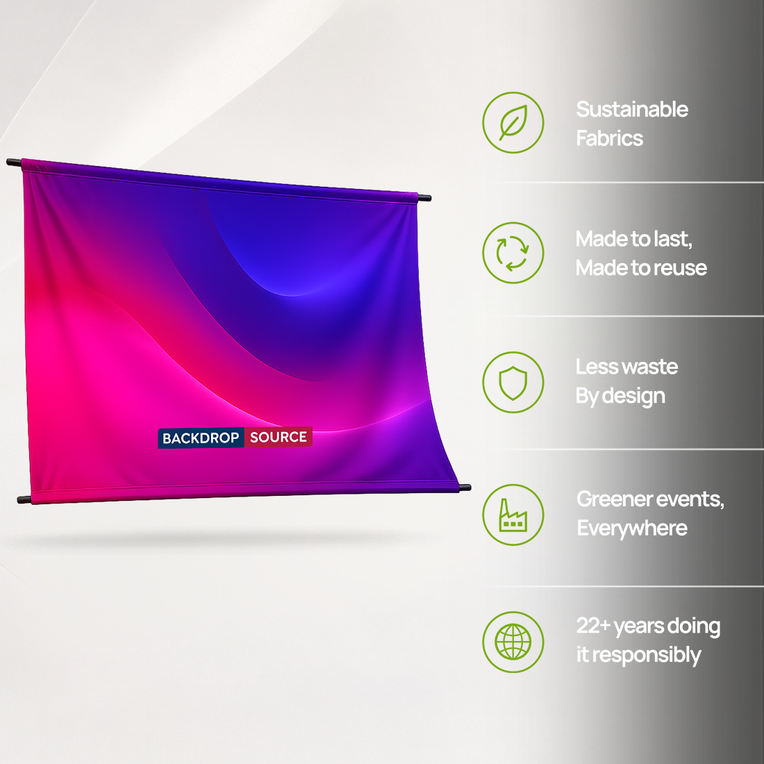 Fond en polyester occultant duplex (300 g/m²)