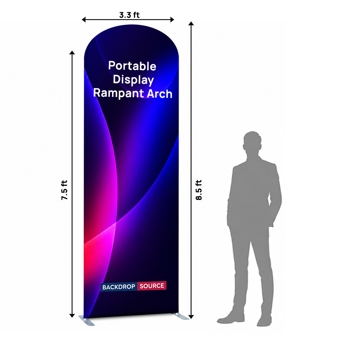 Portable Rampant Arch Fabric Exhibit Display