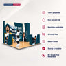 10x10 3D Media Wall Corner Booth Kit with 3 Counters