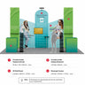 10x20 Booth Kit with Inclined Walls, 3D Shelf Stands & 2 Counters