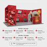 10x20 3D Media Wall Booth Kit with L-Shape Corner & Counter
