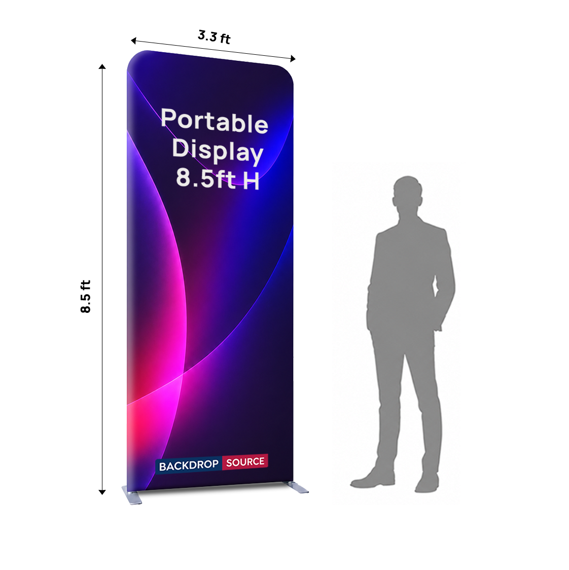 Présentoir portable - 2,6 m de hauteur 