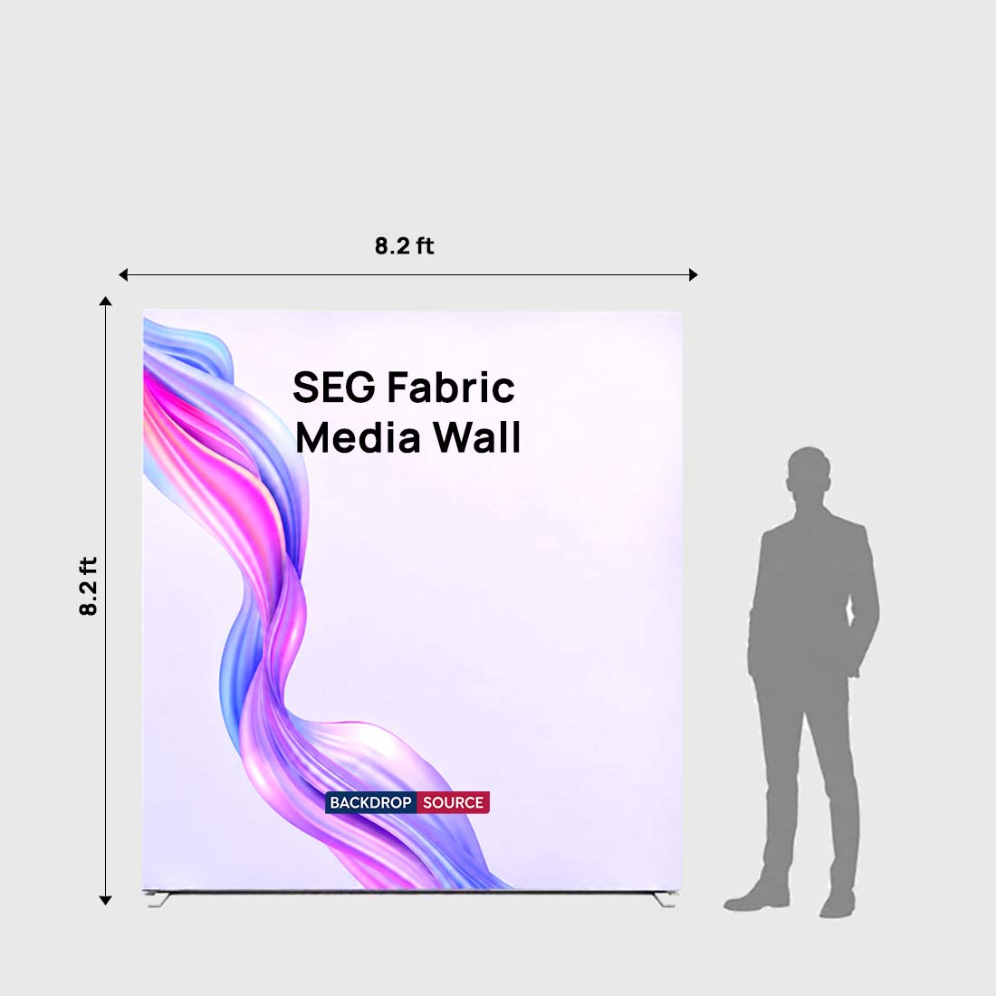 SEG Fabric Media Wall - 8.2ft W x 8.2ft H