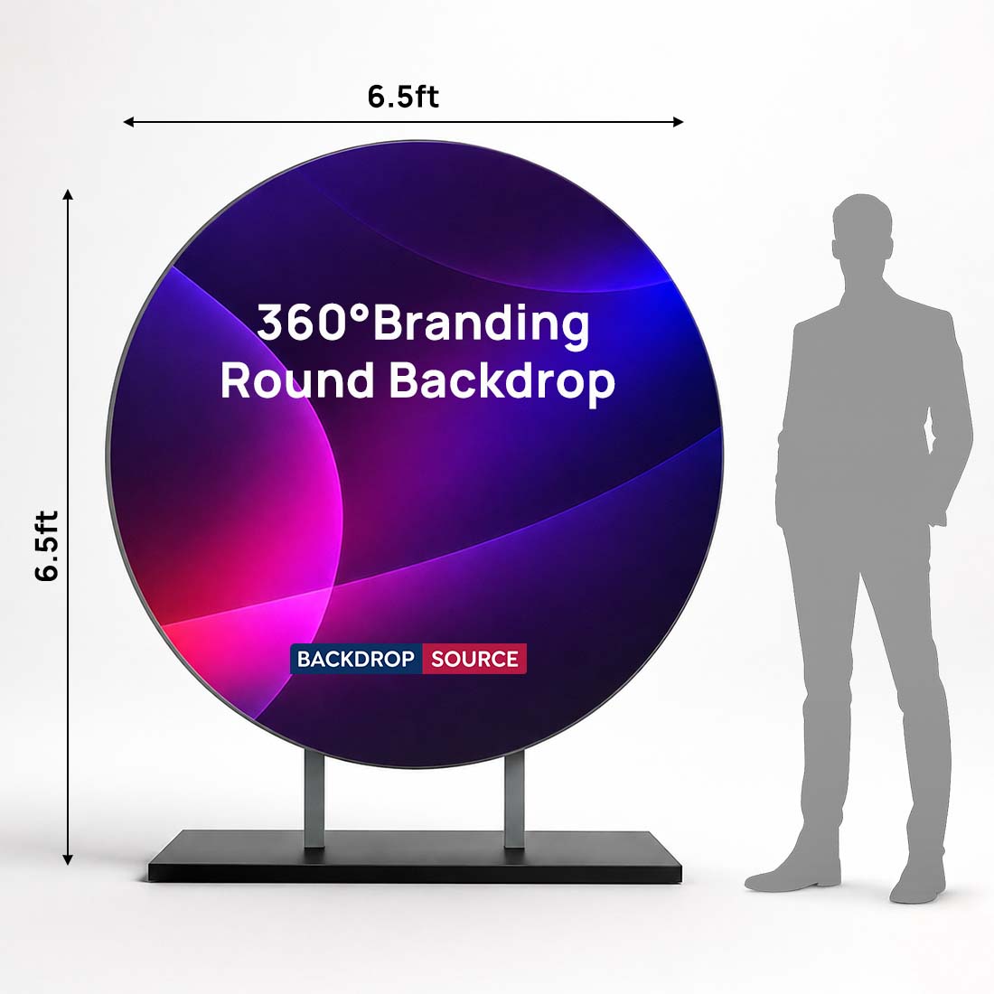 Fond rond de branding à 360° 