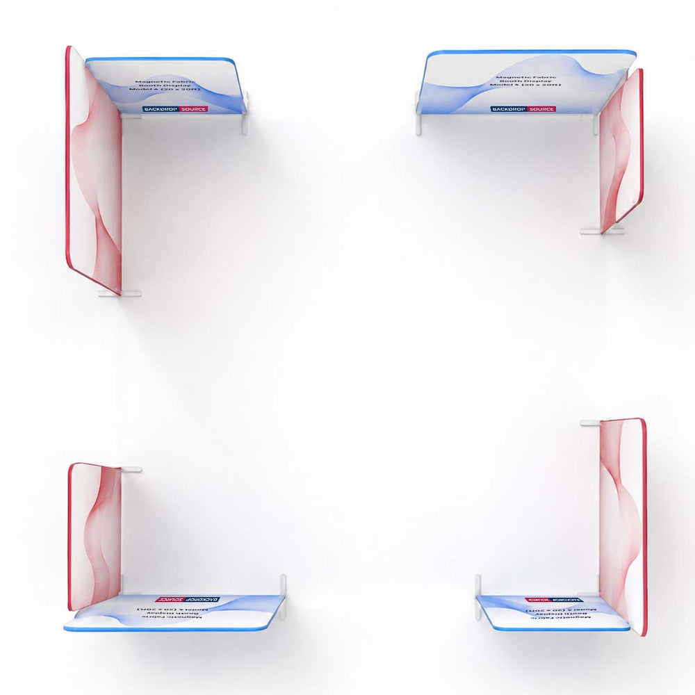 20x20 Magnetic Fabric Booth Wall with 8 Straight Panels