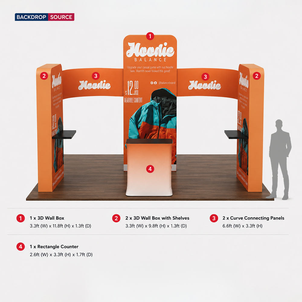 Modular Booth Kits 20ft x 20ft - Model 15