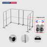 16.4x10 Magnetic Fabric Booth Wall with 7 Panels