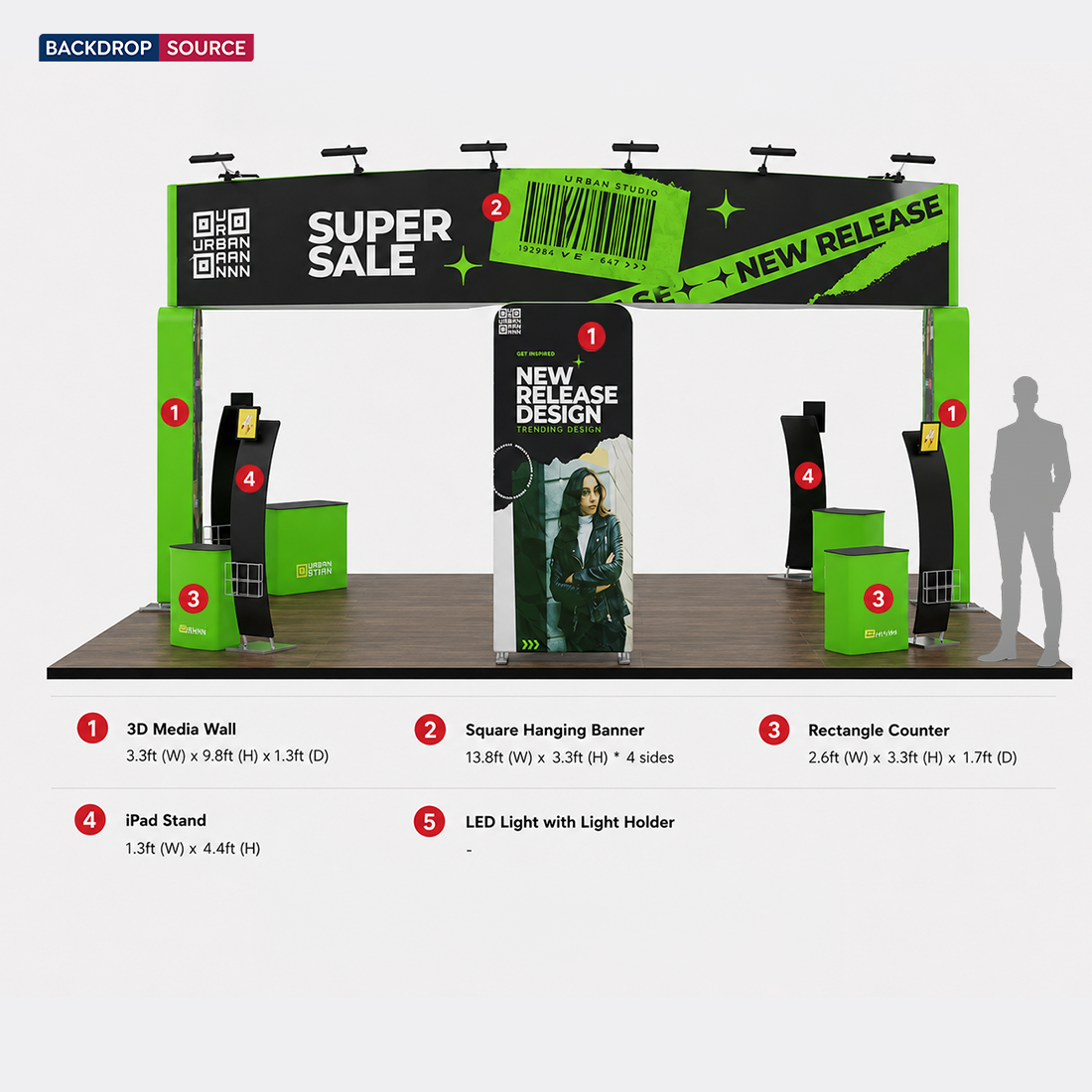 Modular Booth Kits 20ft x 20ft - Model 11