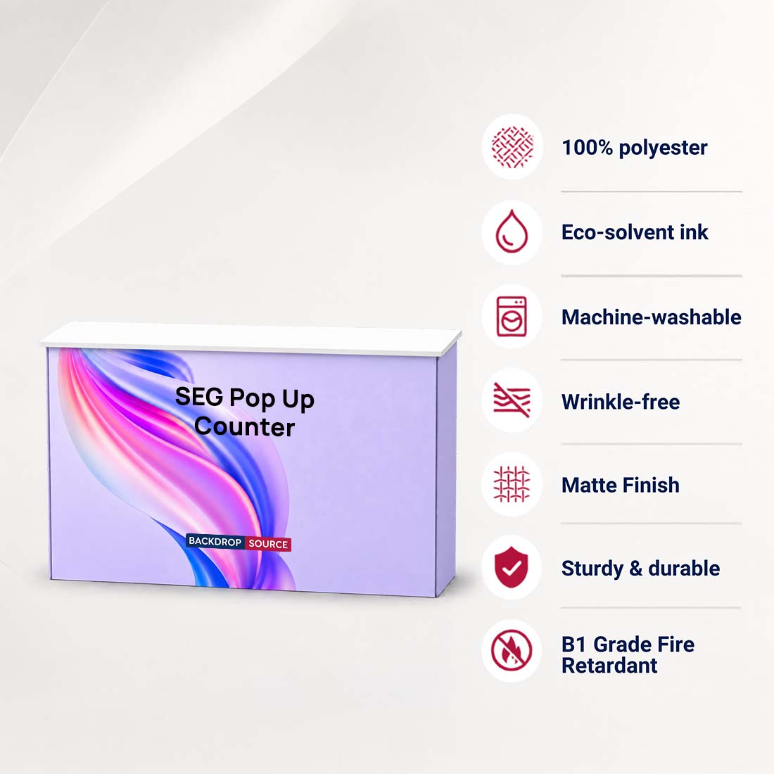 SEG Fabric Pop Up Counter