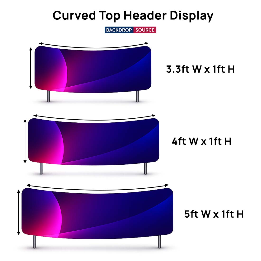Curved Top Header Display