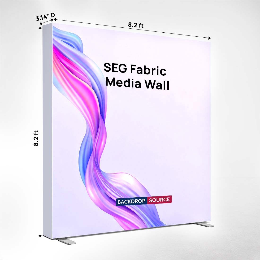 SEG Fabric Media Wall - 8.2ft W x 8.2ft H