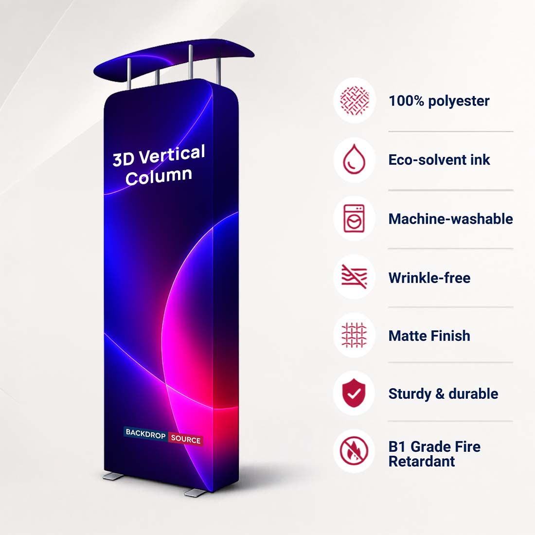 3D Vertical Column with Header