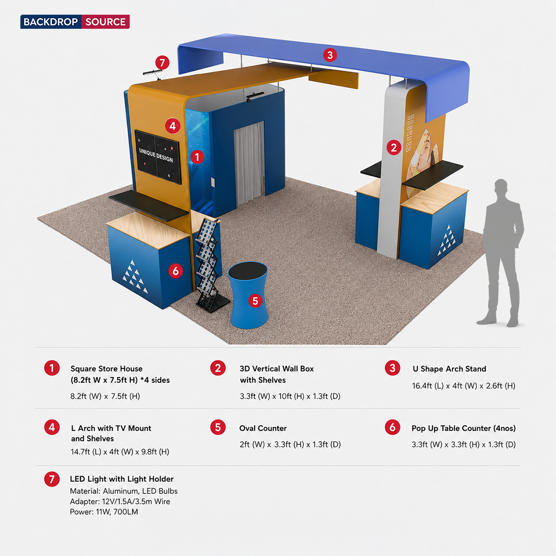 Modular Booth Kits 20ft x 20ft - Model 12
