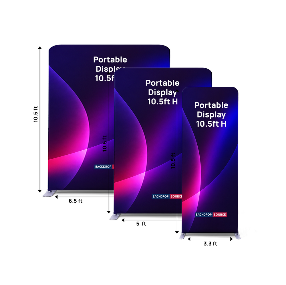 Portable 10.5ft High Fabric Exhibit Display