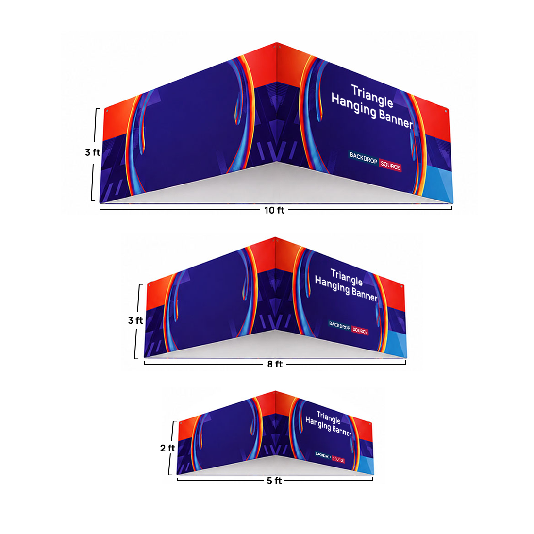 Bannière suspendue triangulaire SkyTube 
