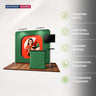 10x10 Inclined Wall Booth Kit with Counter & TV Mount