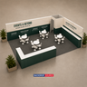 30x20 SEG Backwall Booth Kit with Lockable Storage Room & Counter