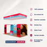 10x20 Booth Kit with 2 L-Shape TV Towers & Hanging Banner