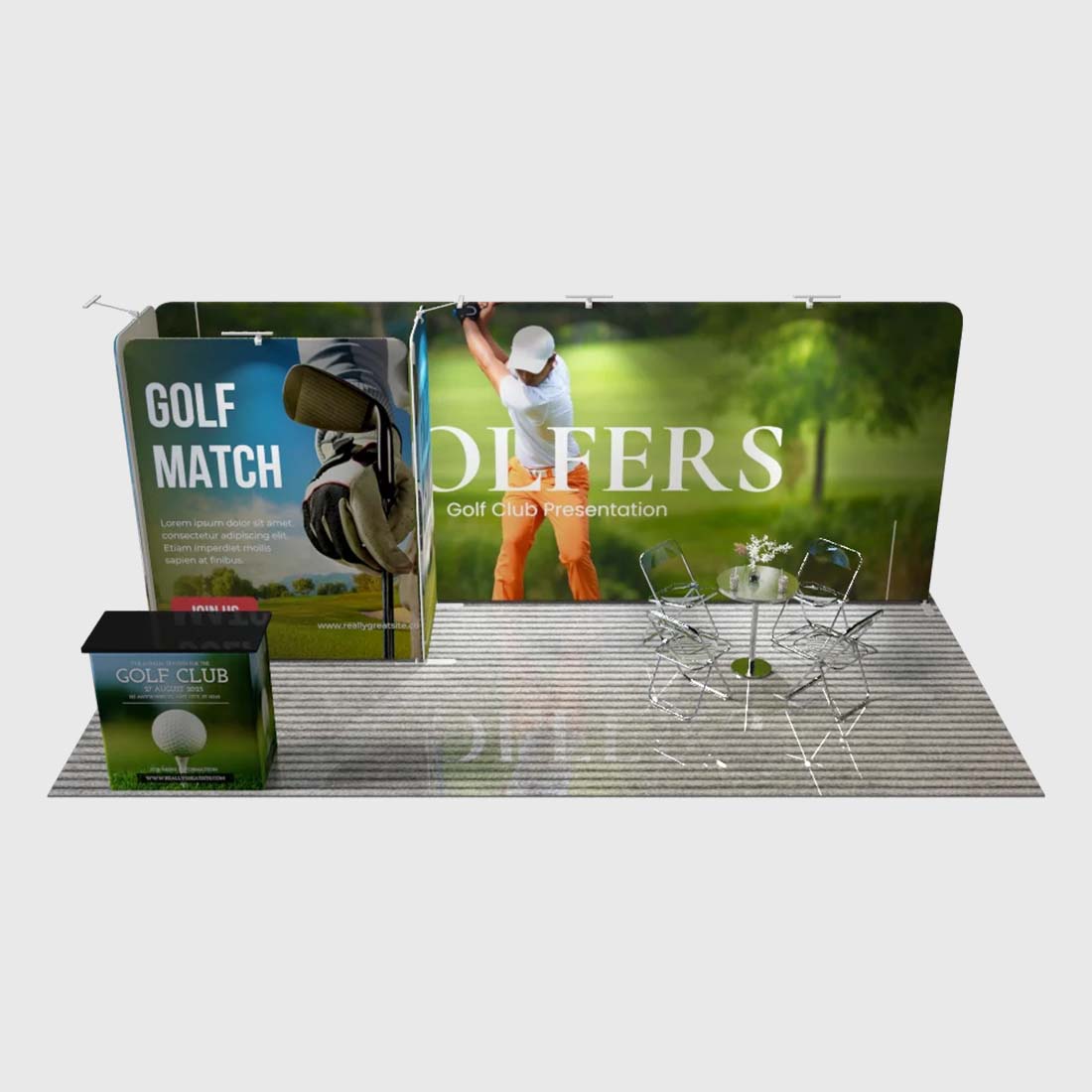 Portable Exhibit Display 10ft x 20ft - Model 8