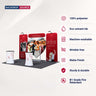 10x10 Booth Kit with Heart-Shape Backdrop & 2 Oval Counters