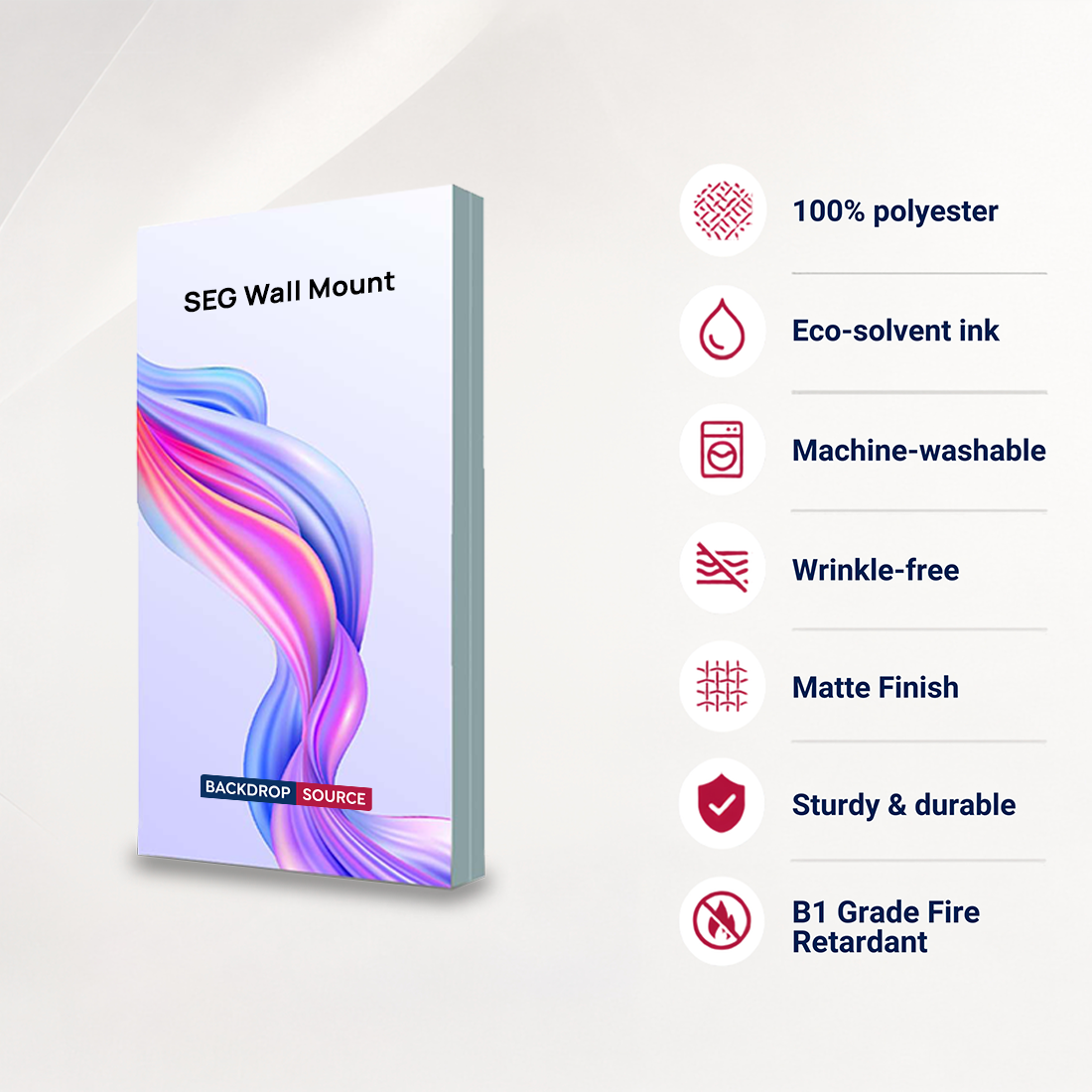 Wall-Mounted SEG Fabric display - 2.4