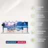 10x20 Backlit SEG Booth Kit with TV Mount, Tables & LED Counters