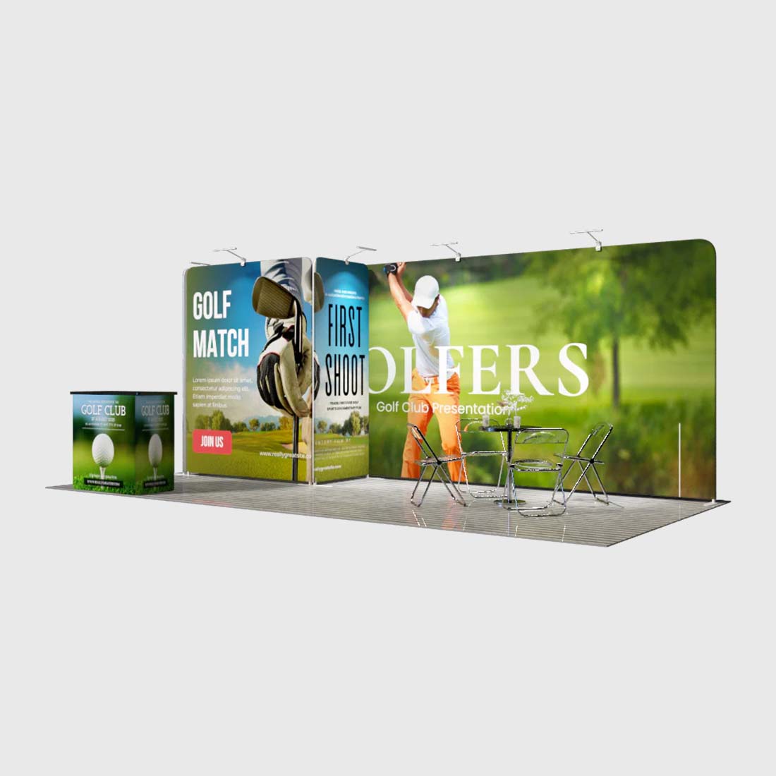 Portable Exhibit Display 10ft x 20ft - Model 8